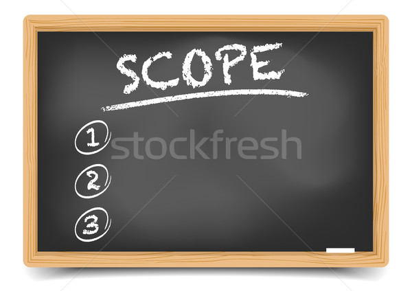 Blackboard List Scope Stock photo © unkreatives