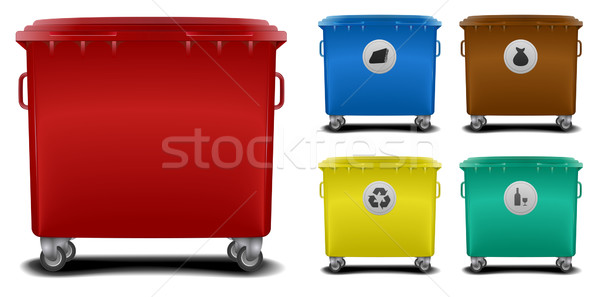 recycling bins Stock photo © unkreatives