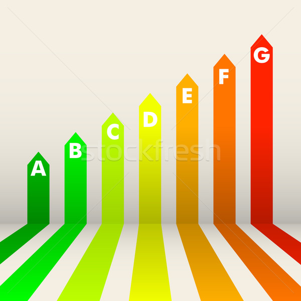 Energieeffizienz detaillierte Illustration Energie Klasse Strom Stock foto © unkreatives