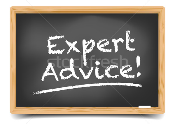 Expert advies gedetailleerd illustratie Blackboard tekst Stockfoto © unkreatives