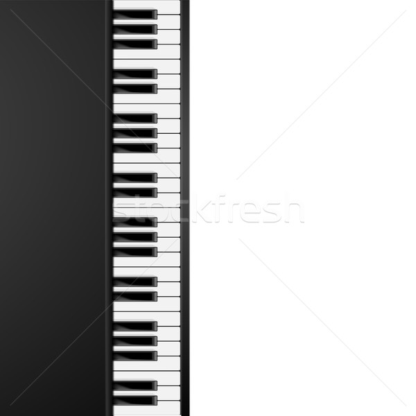 Teclas de piano detalhado ilustração vertical eps10 vetor Foto stock © unkreatives