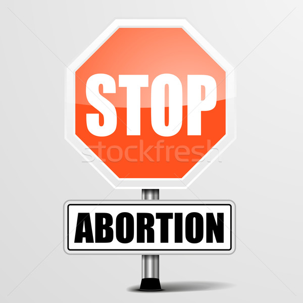 Stop poronienie szczegółowy ilustracja czerwony podpisania Zdjęcia stock © unkreatives