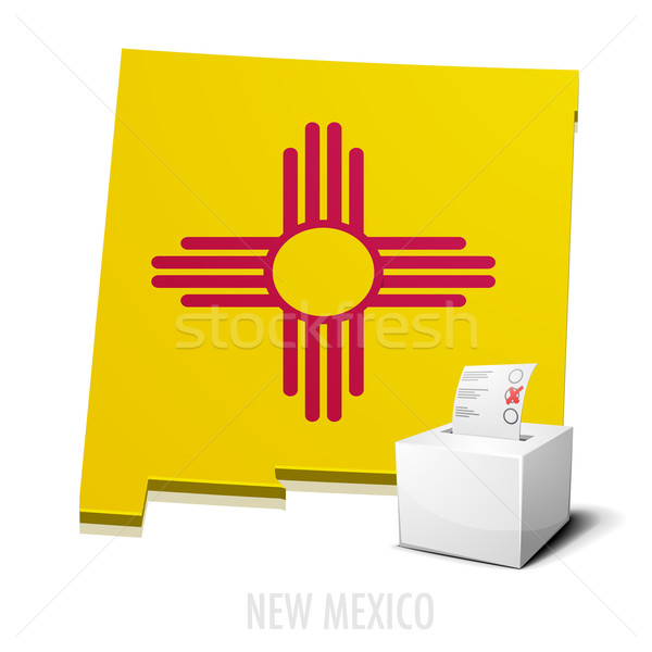 Ballotbox Map New Mexico Stock photo © unkreatives