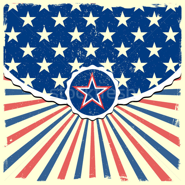 Sterne patriotischen gestreift detaillierte Illustration eps Stock foto © unkreatives