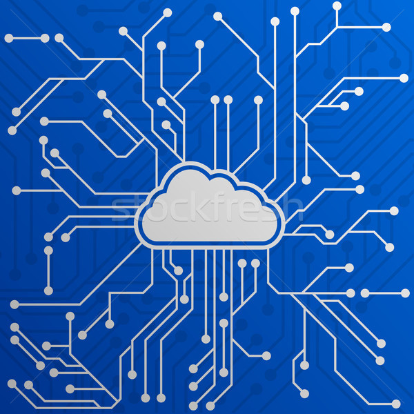 Cloud Computing Circuit Stock photo © unkreatives