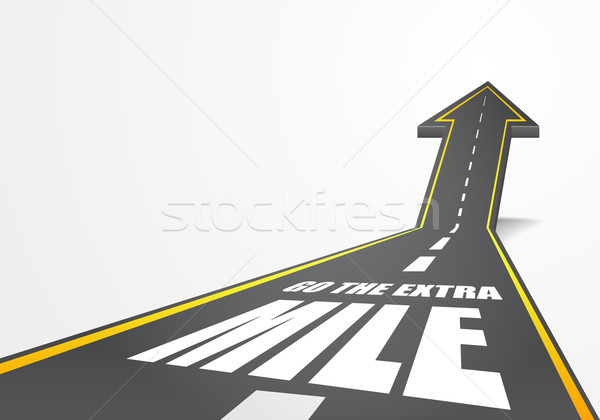 Stockfoto: Extra · gedetailleerd · illustratie · snelweg · weg · omhoog