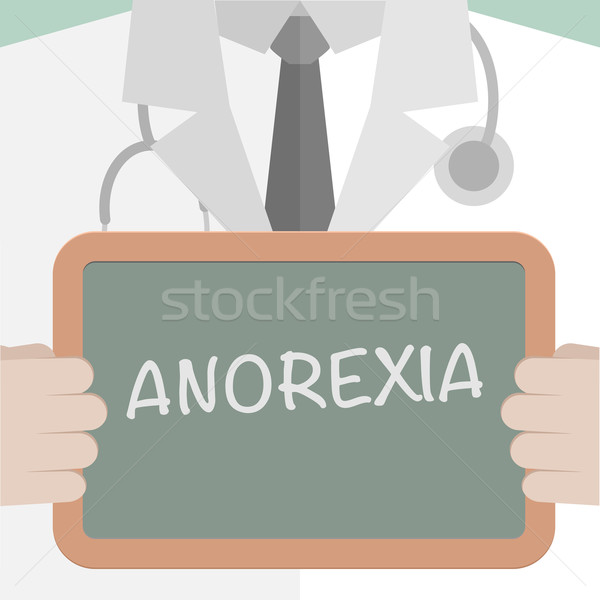 Orvosi tábla anorexia minimalista illusztráció orvos Stock fotó © unkreatives