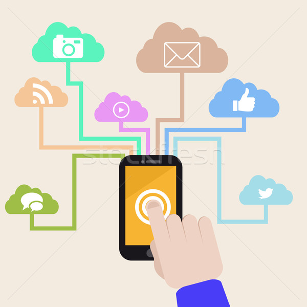 smartphone usability Stock photo © unkreatives