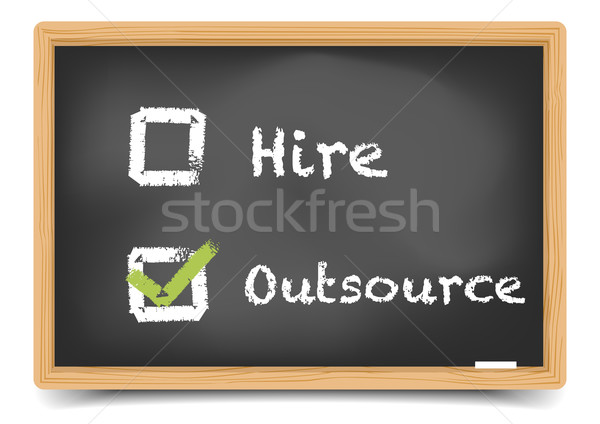 Blackboard Hire Outsource Stock photo © unkreatives
