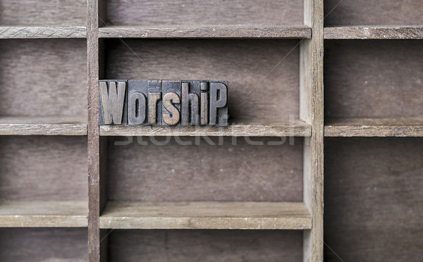 Wooden Letter Worship Stock photo © unkreatives