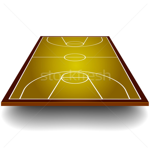 баскетбольная площадка перспективы подробный иллюстрация eps10 вектора Сток-фото © unkreatives