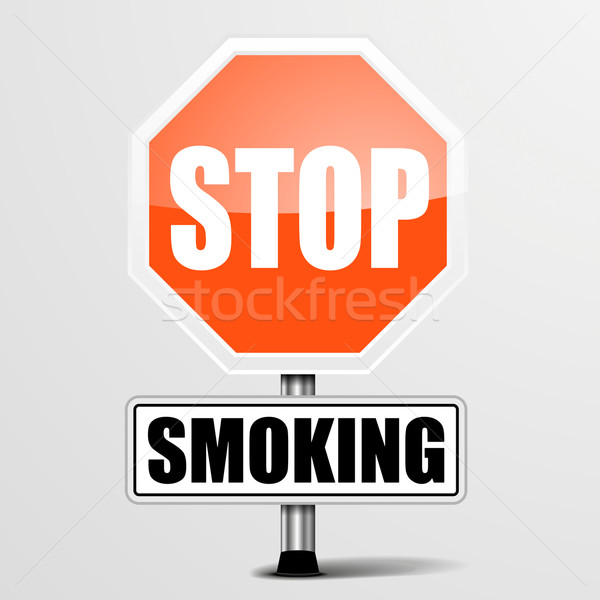 Roadsign Stop Smoking Stock photo © unkreatives