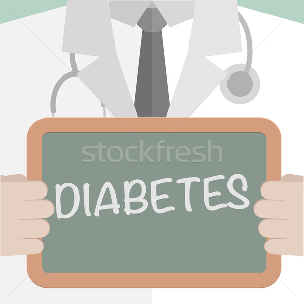 Orvosi tábla cukorbetegség minimalista illusztráció orvos Stock fotó © unkreatives