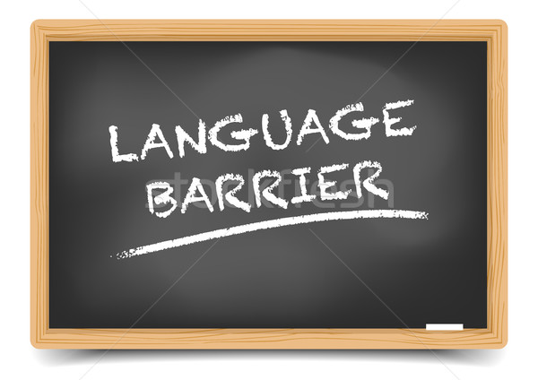 Blackboard Language Barrier Stock photo © unkreatives