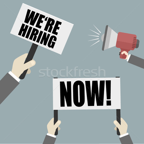 Signboards Hiring concept Stock photo © unkreatives