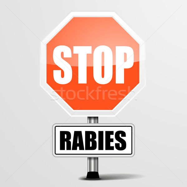 red rabies Stop Sign Stock photo © unkreatives