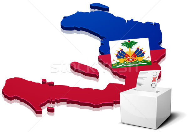 Haïti gedetailleerd illustratie kaart eps10 vector Stockfoto © unkreatives