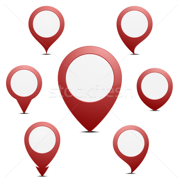 Pin mapa marcador conjunto diferente assinar Foto stock © unkreatives