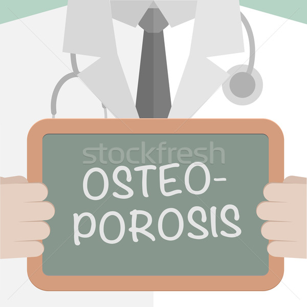 Osteoporoza minimalist ilustrare medic tablă Imagine de stoc © unkreatives