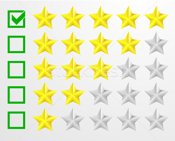 five star rating Stock photo © unkreatives