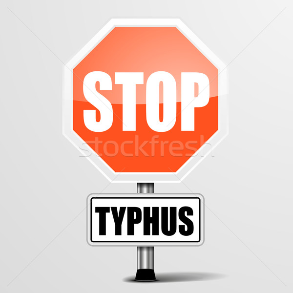 red Typhus Stop Sign Stock photo © unkreatives
