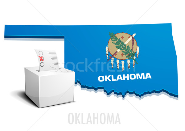 Carte Oklahoma détaillée illustration eps10 vecteur [[stock_photo]] © unkreatives