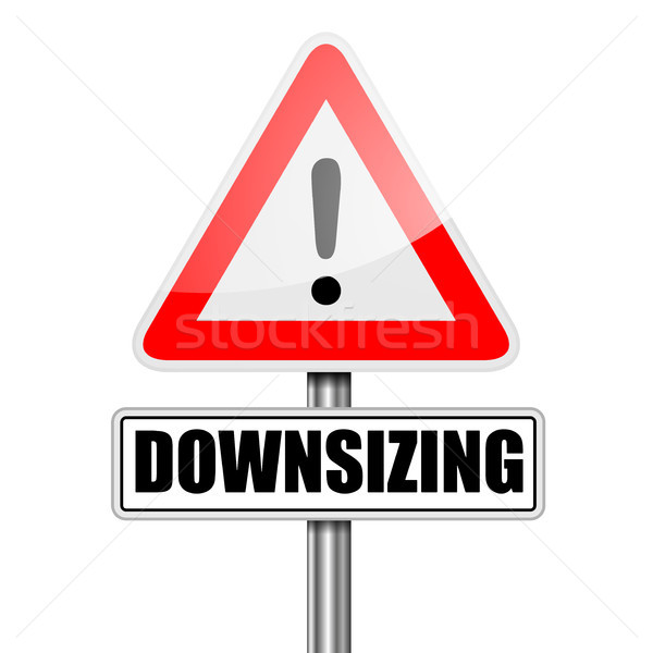 Road Sign Downsizing Stock photo © unkreatives