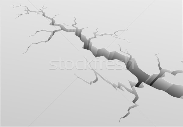 Profondità crack dettagliato illustrazione lungo grigio Foto d'archivio © unkreatives