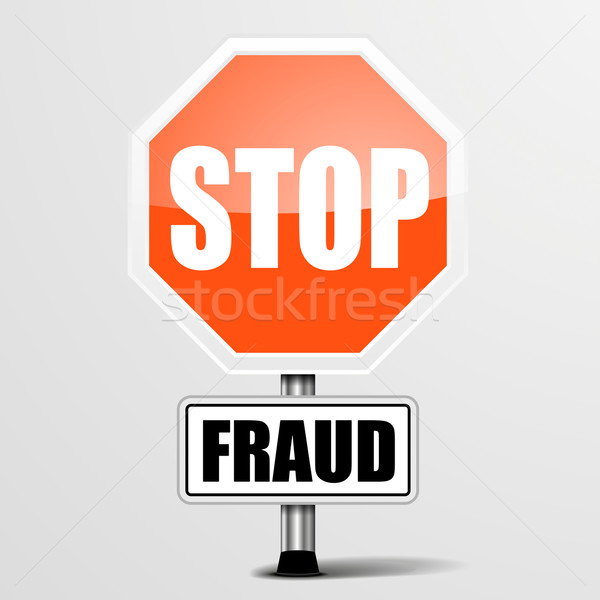 Roadsign Stop Fraud Stock photo © unkreatives