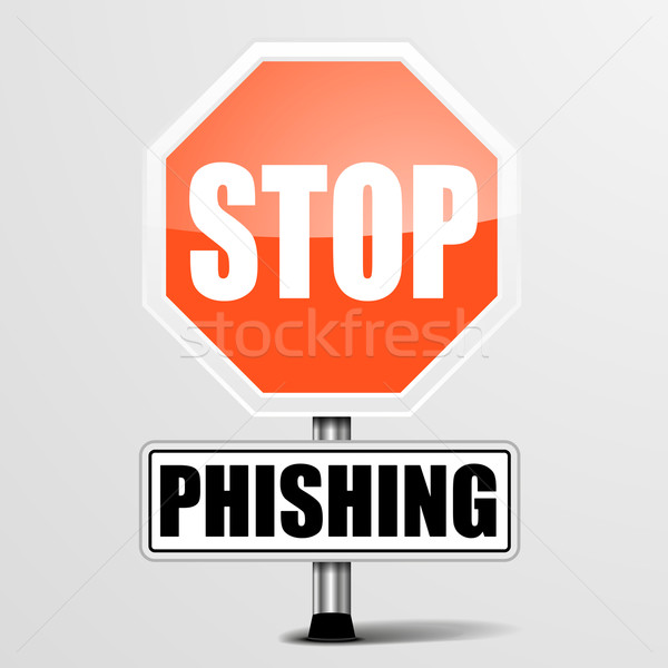 Stop phishing szczegółowy ilustracja czerwony Zdjęcia stock © unkreatives