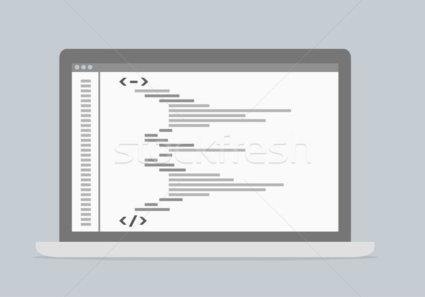 laptop code Programming Stock photo © unkreatives