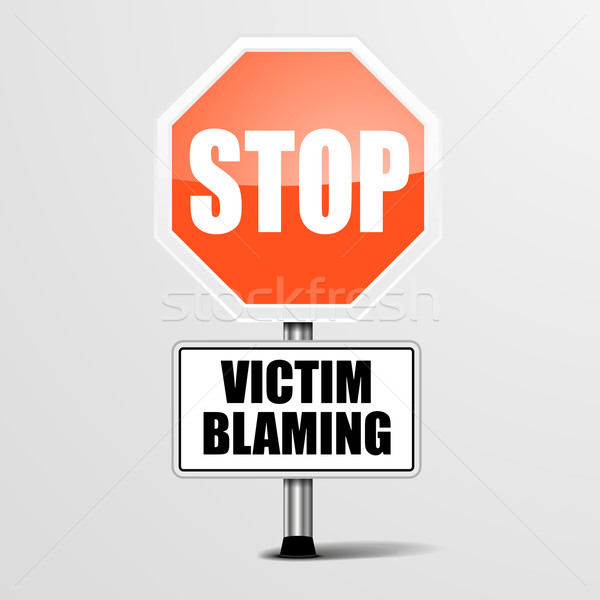 Stop áldozat részletes illusztráció piros felirat Stock fotó © unkreatives