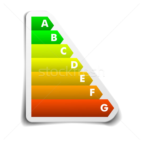 Aufkleber Energieeffizienz detaillierte Illustration Energie Klasse Stock foto © unkreatives