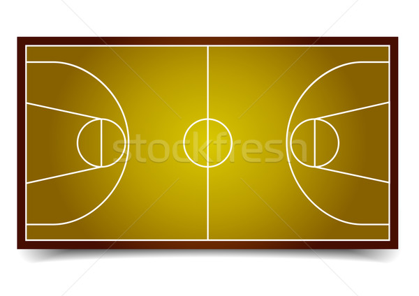 Cancha de baloncesto detallado ilustración eps10 vector diseno Foto stock © unkreatives