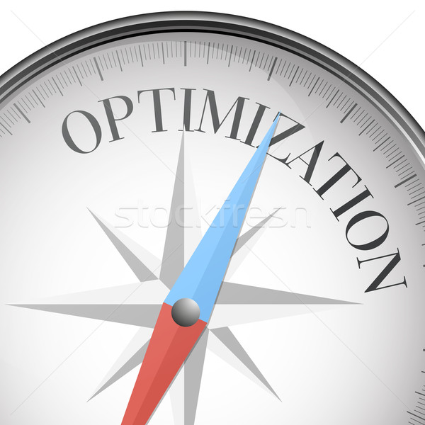 Kompas optimalisatie gedetailleerd illustratie tekst eps10 Stockfoto © unkreatives