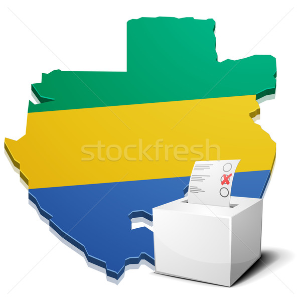 [[stock_photo]]: Gabon · détaillée · illustration · carte · eps10 · vecteur