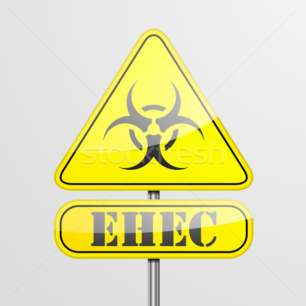 Yellow EHEC Warning Sign Stock photo © unkreatives