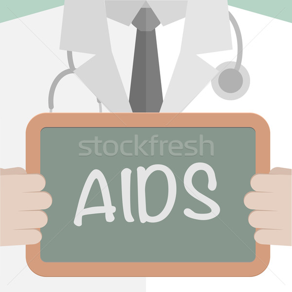 Illustration Arzt halten Tafel Text Stock foto © unkreatives