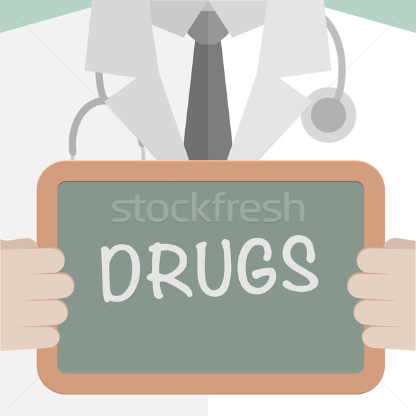 Tıbbi tahta ilaçlar minimalist örnek doktor Stok fotoğraf © unkreatives