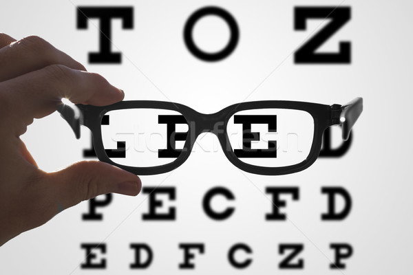 glasses vision test Stock photo © unkreatives