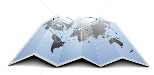 world map flight routes Stock photo © unkreatives