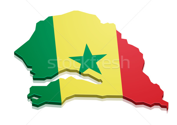 Hartă Senegal detaliat ilustrare pavilion eps10 Imagine de stoc © unkreatives