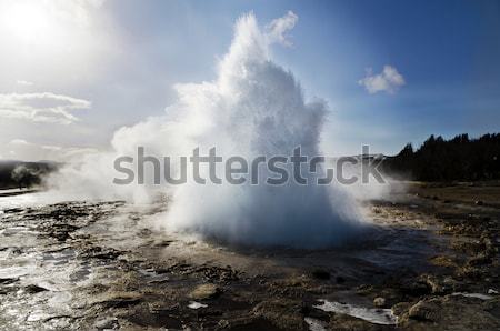 Uitbarsting groot gouden cirkel IJsland natuur Stockfoto © unkreatives