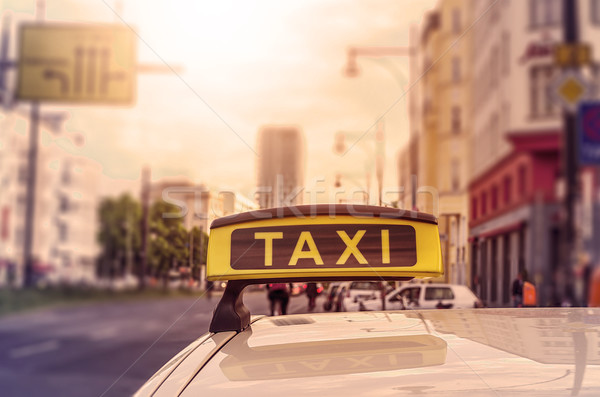 Taxi Sign Stock photo © unkreatives