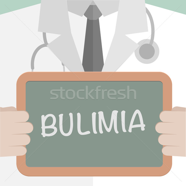 Orvosi tábla bulimia minimalista illusztráció orvos Stock fotó © unkreatives