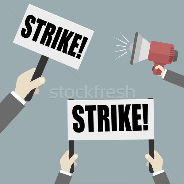 Signboards Strike concept Stock photo © unkreatives