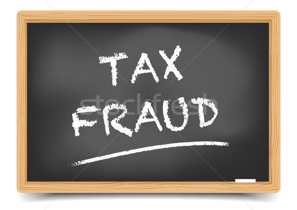 Pizarra impuesto fraude detallado ilustración texto Foto stock © unkreatives