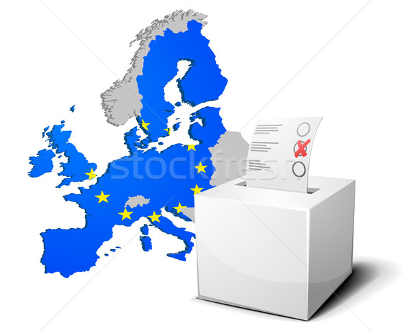 Stemmen vak Europa gedetailleerd illustratie europese Stockfoto © unkreatives