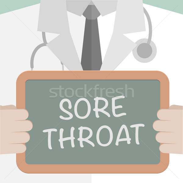 Mal di gola illustrazione medico lavagna Foto d'archivio © unkreatives