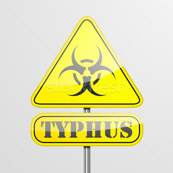 Yellow typhus Warning Sign Stock photo © unkreatives